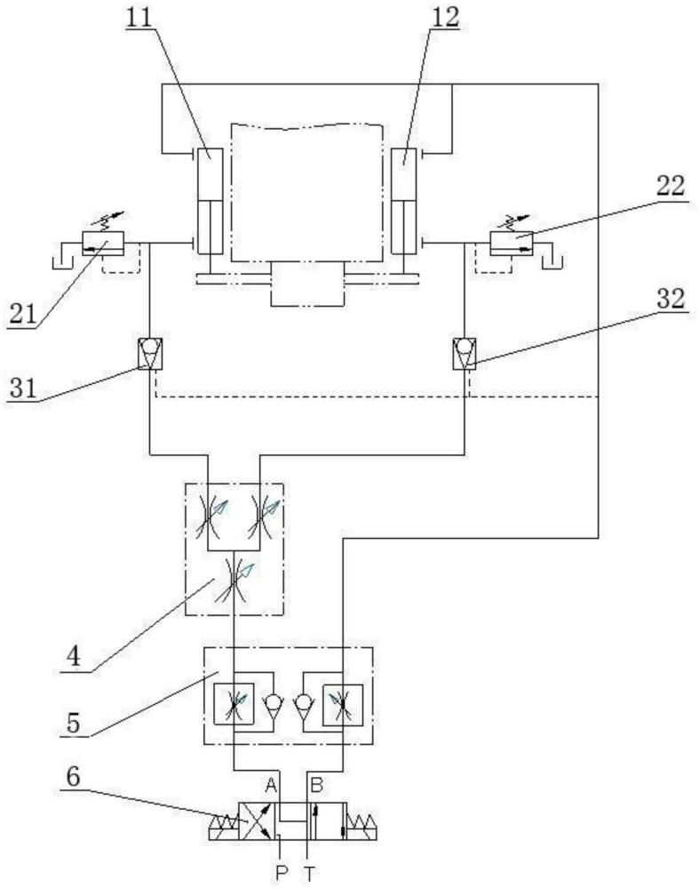 一种等静压机下端盖液压升降控制系统的制作方法