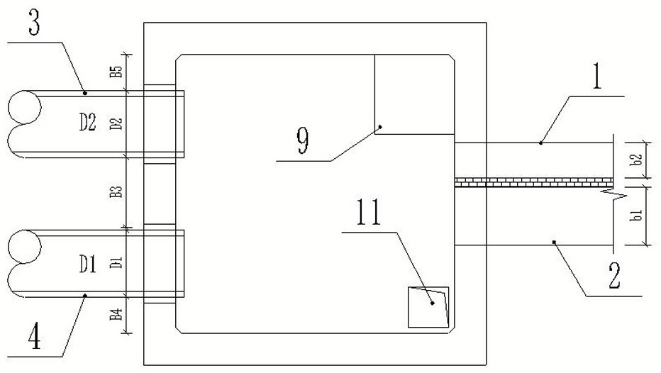 一种双通道电力排管与顶管过渡矩形井结构的制作方法