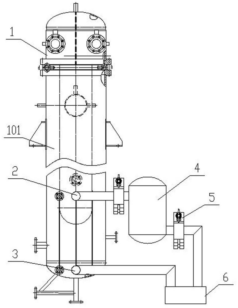 具有单室平衡容器的低压加热器的制作方法