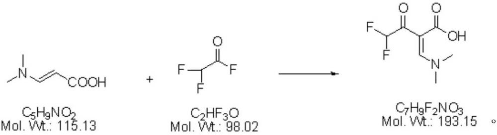 一种2-二氟乙酰基-3-二甲胺基丙烯酸化合物及其制备方法和应用与流程