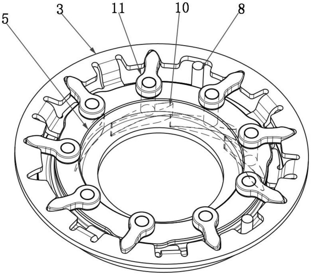 一种带折弯同步环的喷嘴环的制作方法
