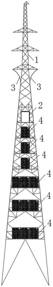 包括电化学储能装置的输电铁塔结构的制作方法
