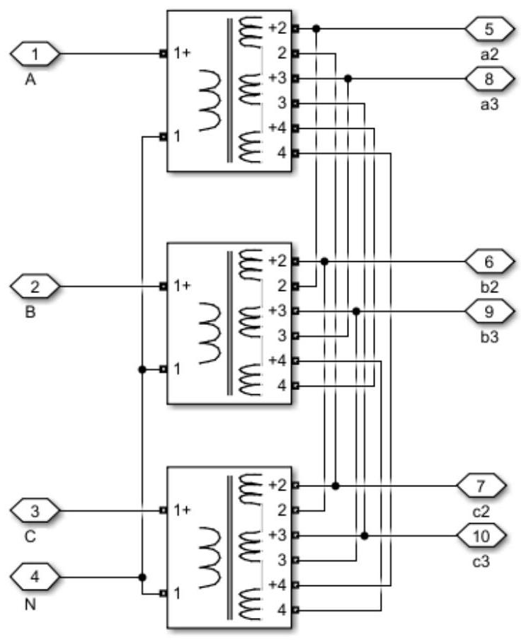 一种三相三柱变压器建模方法与流程