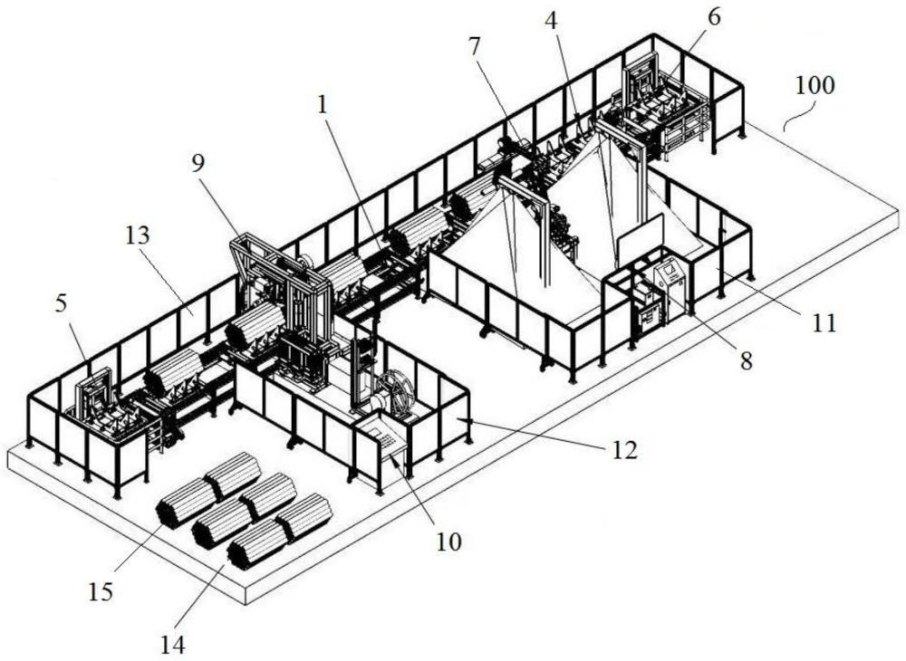 一种托辊拆码垛打捆输送机器人工作站的制作方法