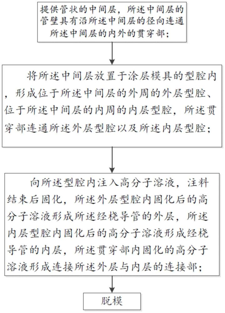 经桡导管的制备方法、涂层模具、经桡导管与流程