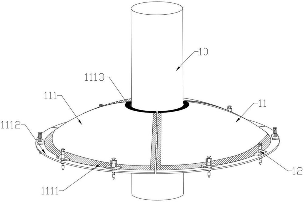 一种新型斜向隔板的海洋基础防冲刷装置的制作方法