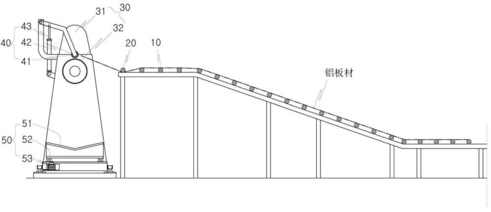 铝板材卷取装置的制作方法