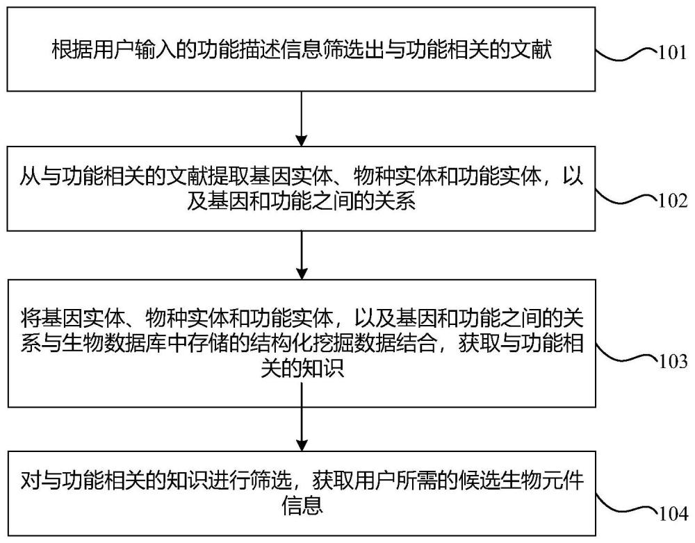 合成生物学功能元件的挖掘方法、装置、设备及存储介质