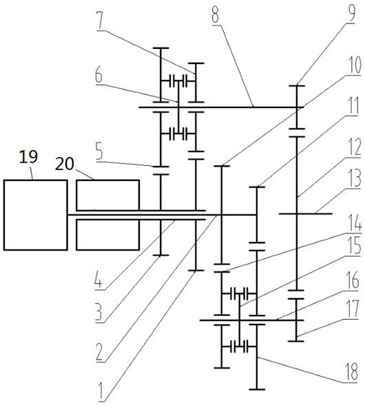 矿卡用双电机动力总成的制作方法