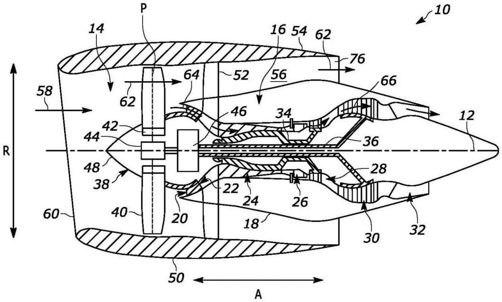 使用嵌入式电机的涡轮风扇/涡轮螺旋桨推力响应的高带宽控制的制作方法