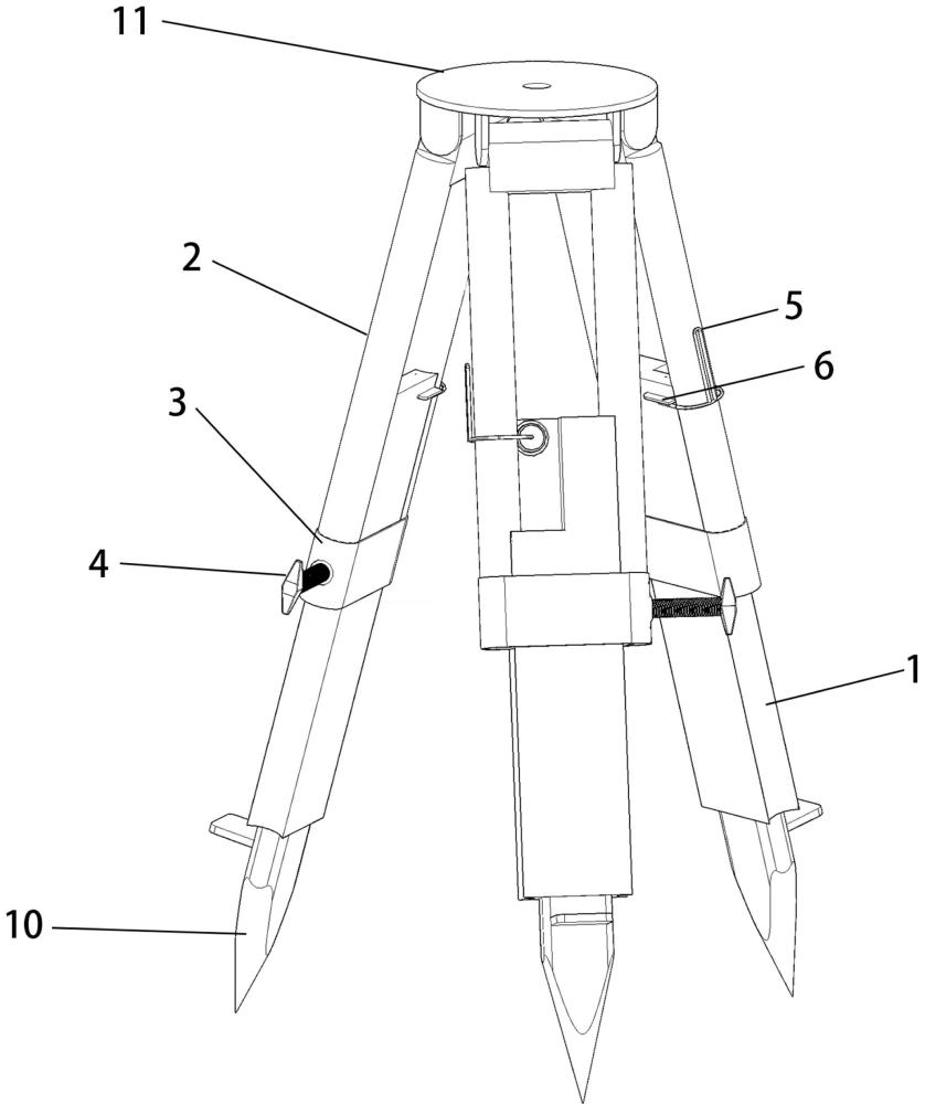 一种防测量三脚架伸缩支腿意外滑动装置的制作方法