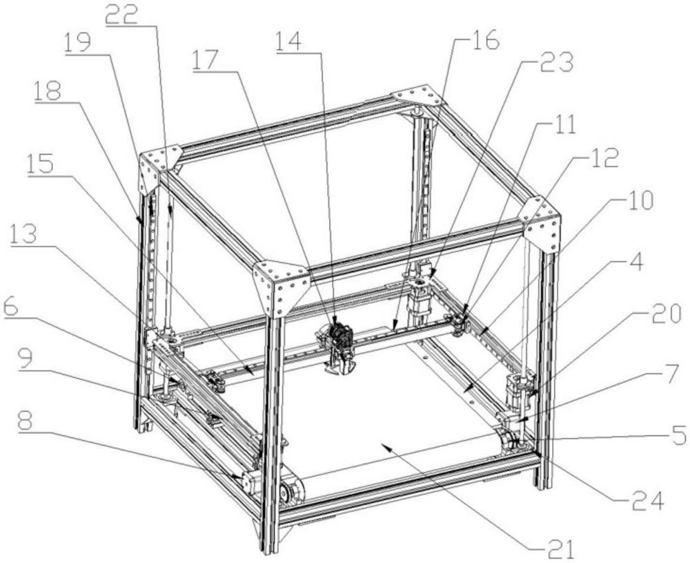 一种多电机驱动无限A轴3D打印机的制作方法