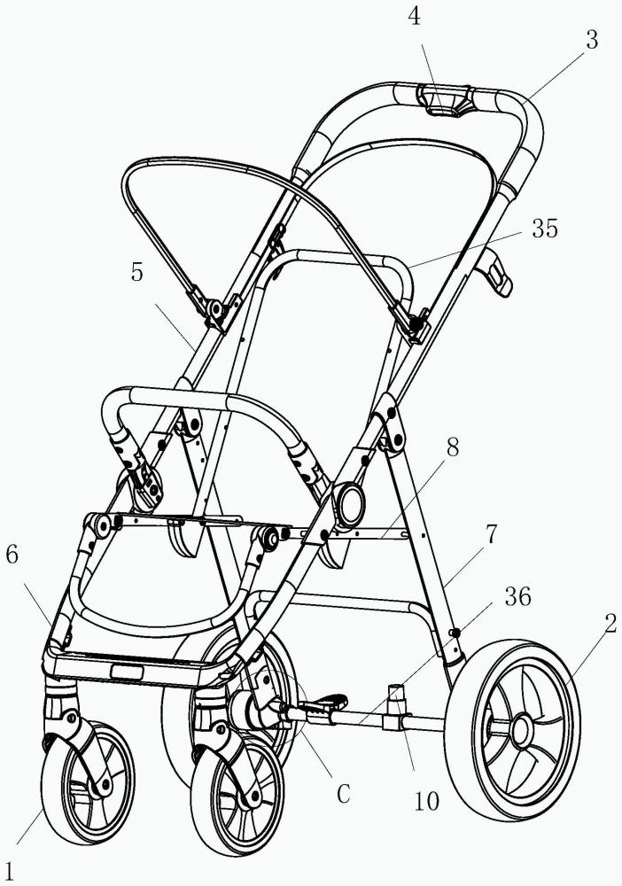 一种可折叠婴儿车的制作方法