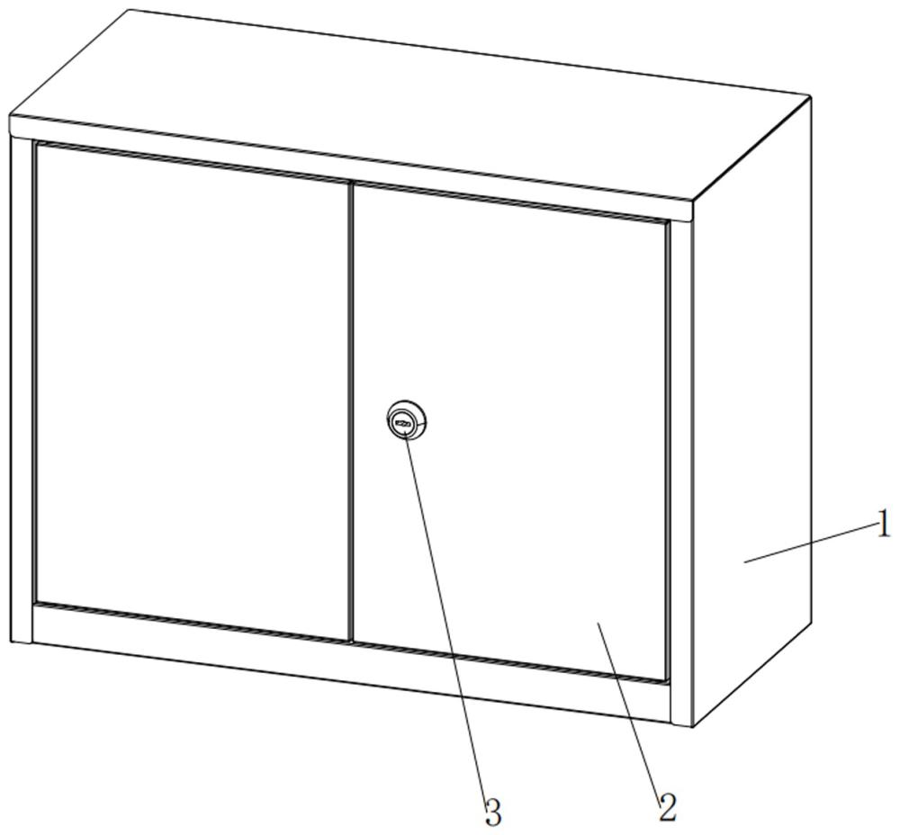 一种双开门柜体限位锁结构的制作方法