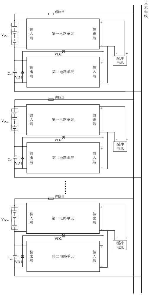 一种并联储能电池簇间电压补偿电路