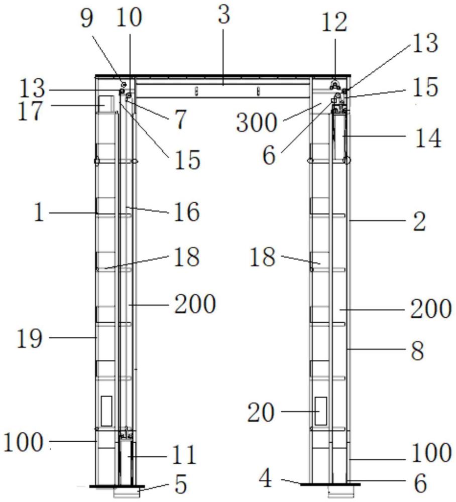一种连体井道式加装电梯的制作方法