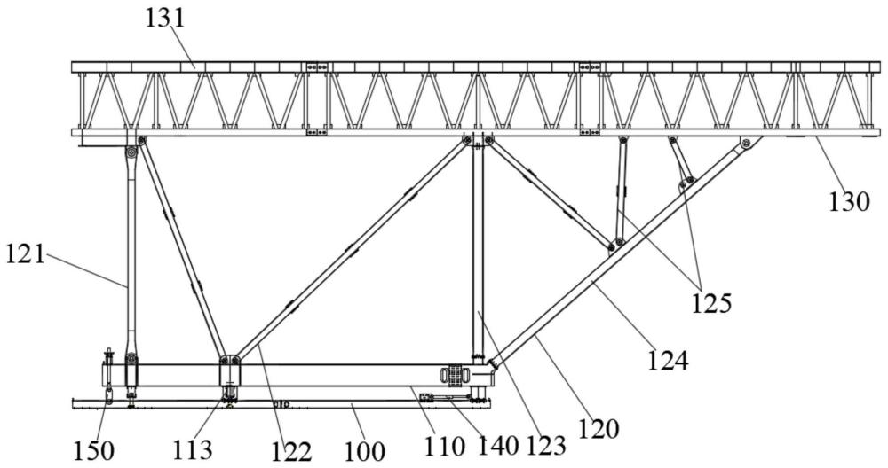 一种轻量化穿巷式桥面吊机架体及其组装方法与流程