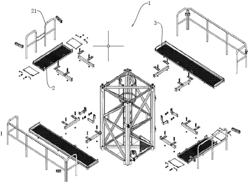 一种可循环利用的塔吊附墙操作平台的制作方法