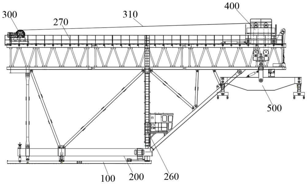 一种轻量化穿巷式桥面吊机的制作方法