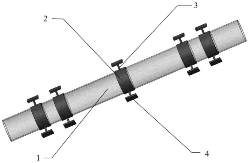 一种输电钢管塔自调节环绕结构的涡激振动抑制装置的制作方法
