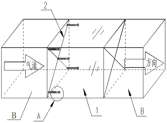 一种接触式矩形风管断面流速分布测量装置的制作方法