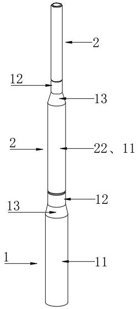 一种管件连接结构及变径电力杆的制作方法