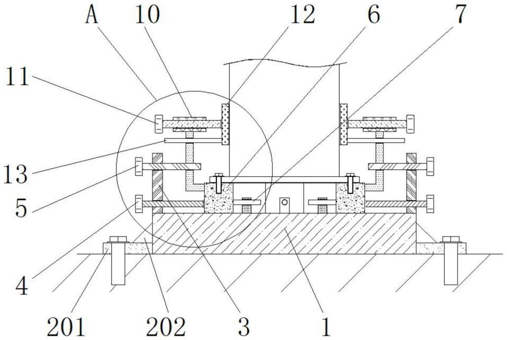 一种通信铁塔底部固定装置的制作方法