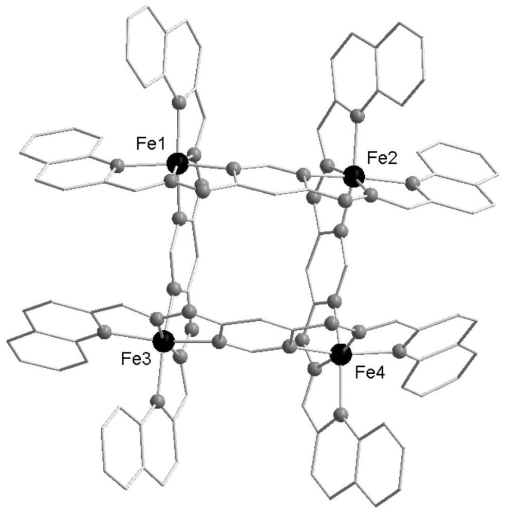 一种含喹啉结构的嘧啶双腙四核Fe(II)配合物及其制备方法和应用