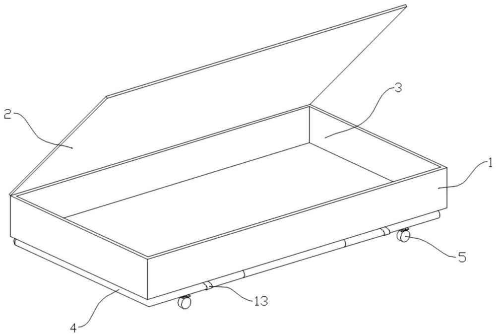 一种新型滑轮式床底收纳箱的制作方法