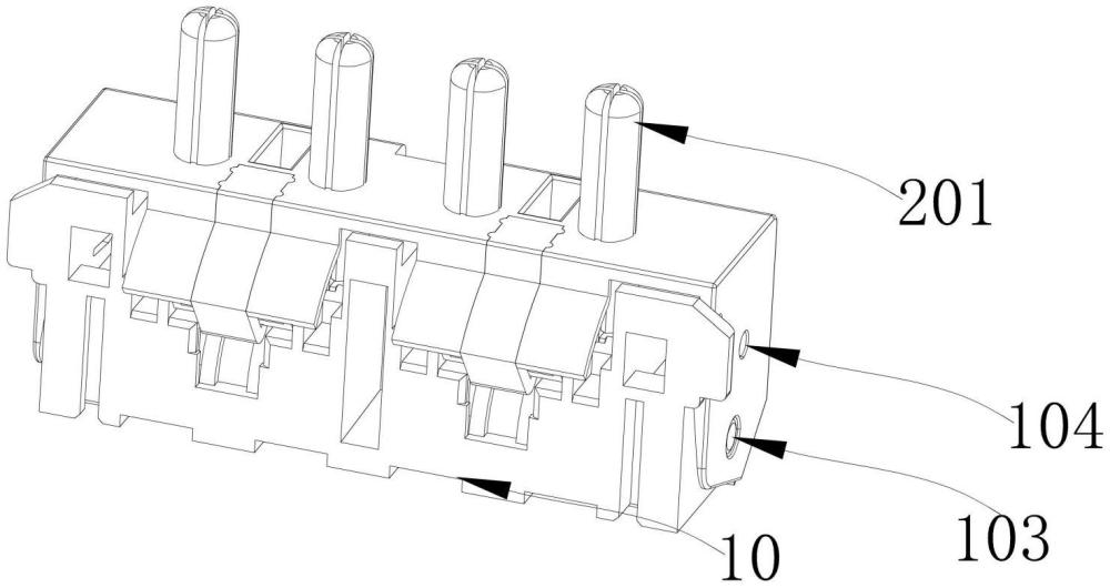 一种可旋转式电能表接插件自动断接模块及其接插件的制作方法