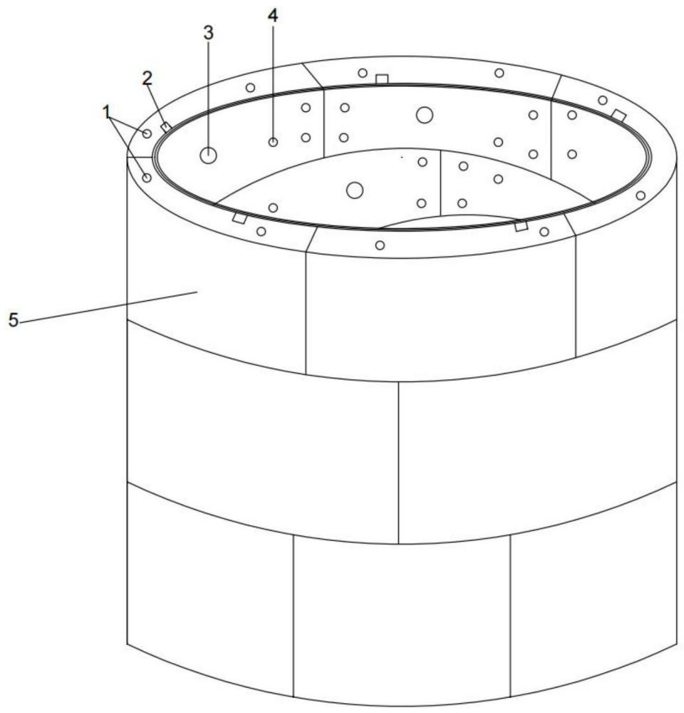 外加玻璃钢夹砂管的混凝土圆形沉井结构与施工方法与流程
