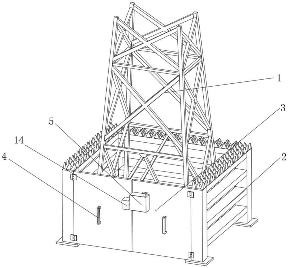 一种输电铁塔的防攀爬装置的制作方法