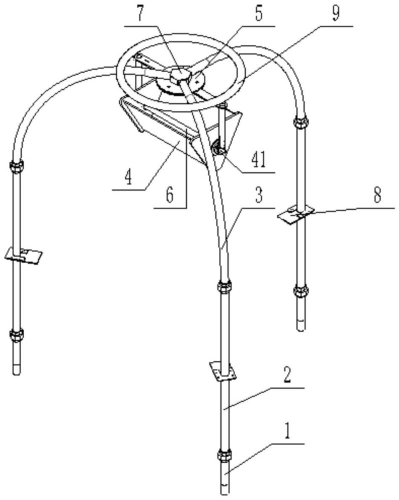 一种科教用展示不平衡筒原理的支架装置的制作方法
