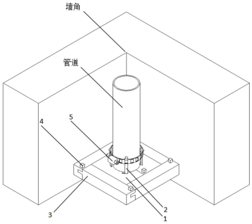 一种边角管道处地坪施工组合工装及施工方法与流程