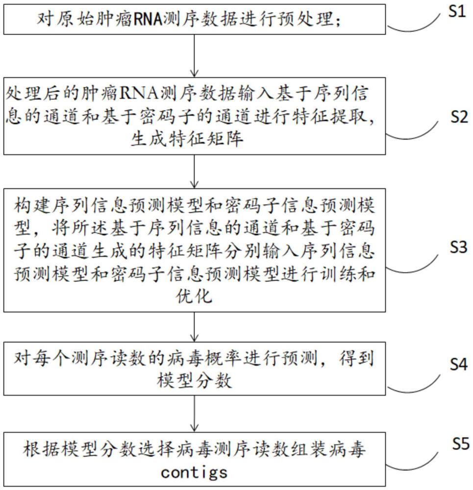 一种对肿瘤RNA测序数据的病毒检测方法及系统