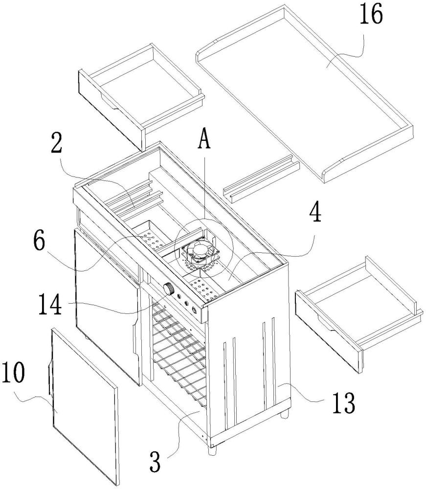 立体环绕热气的消毒柜的制作方法