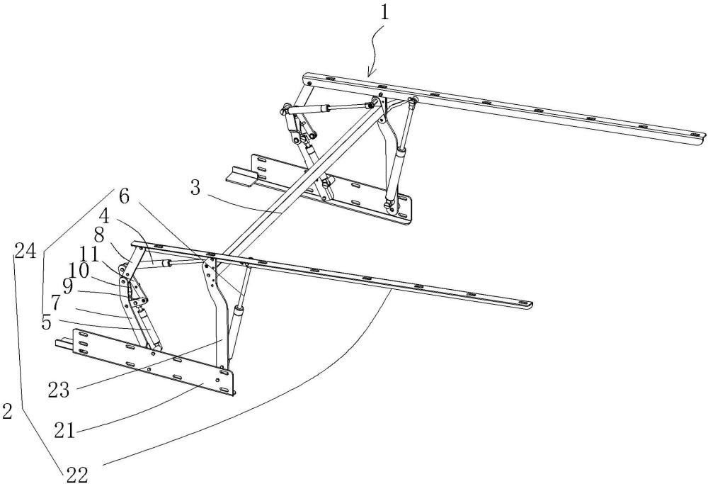 一种三气杆平衡支撑升举架的制作方法