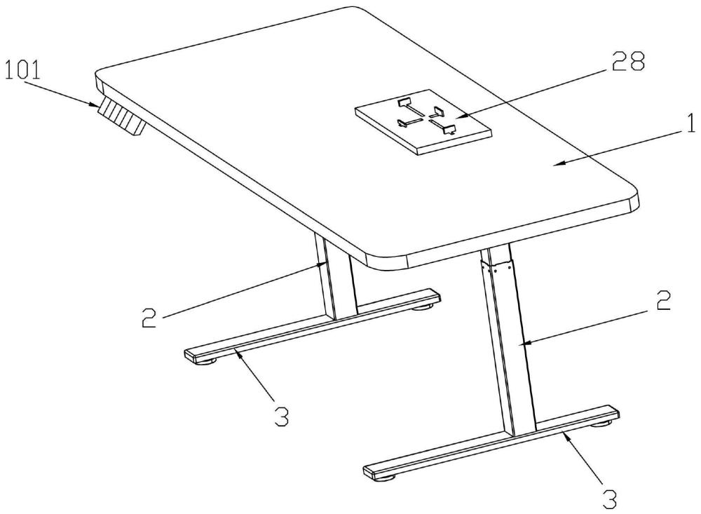 一种组合式快装电动升降桌的制作方法