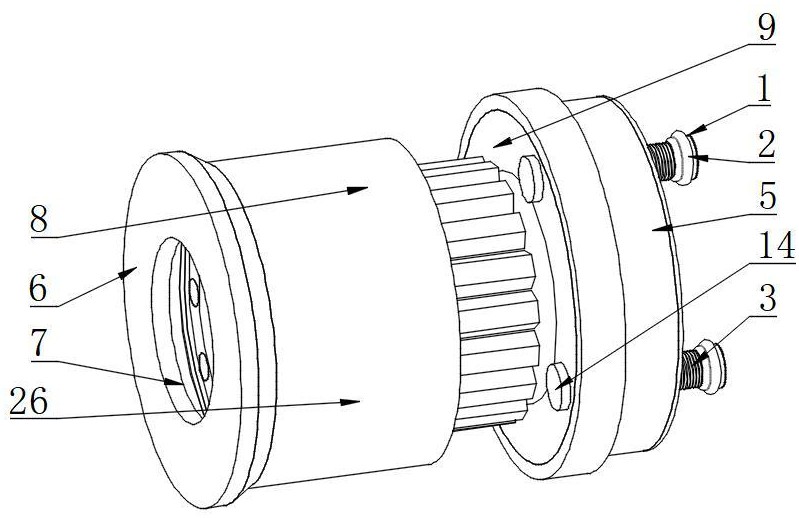 一种快速更换车轮螺栓的湿式制动器的制作方法