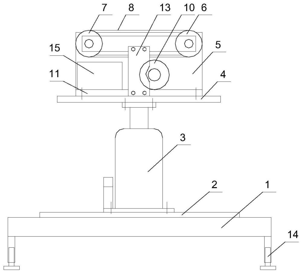 一种维修单机架可逆轧机电机滑环的顶升研磨修复机的制作方法
