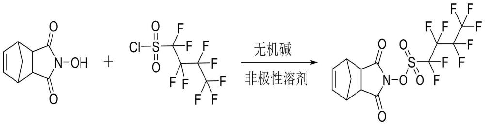 一种N-羟基-5-冰片烯-2，3-二甲酰亚胺-全氟代丁烷磺酸酯的合成方法与流程