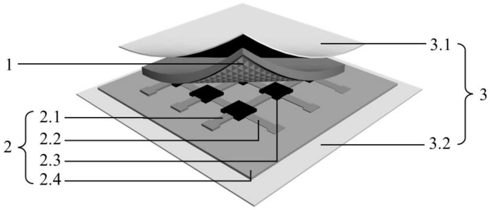 一种柔性隔离传感阵列及其制造方法