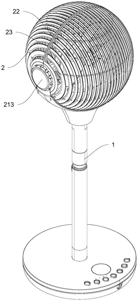 球形空气循环扇结构的制作方法