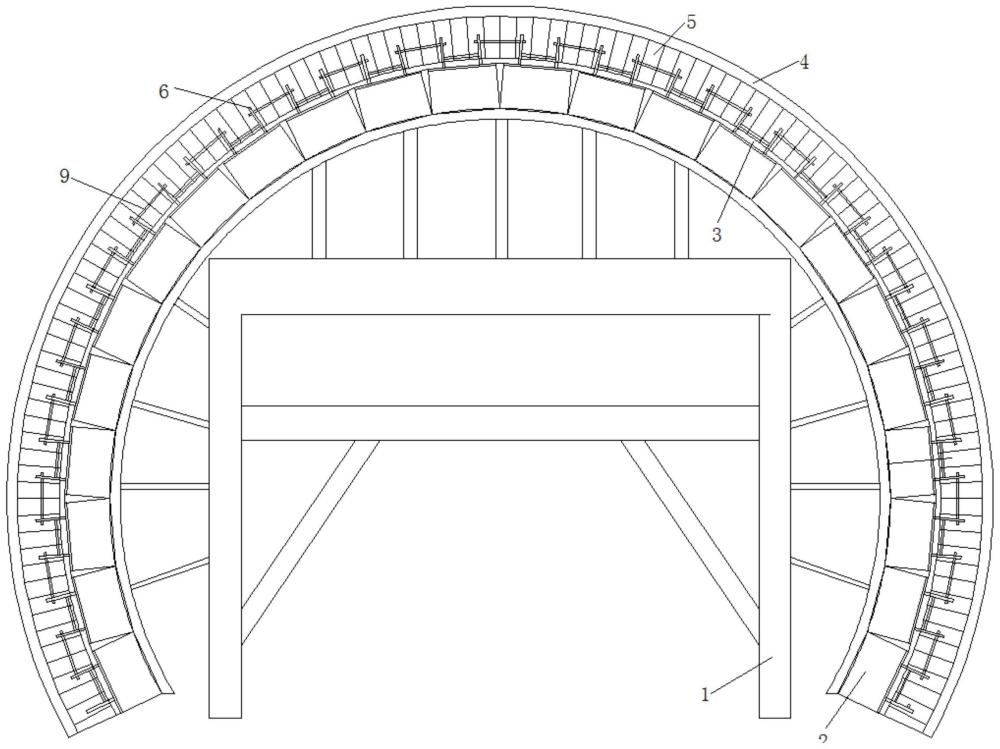 一种隧道内二衬施工用的组合端模的制作方法