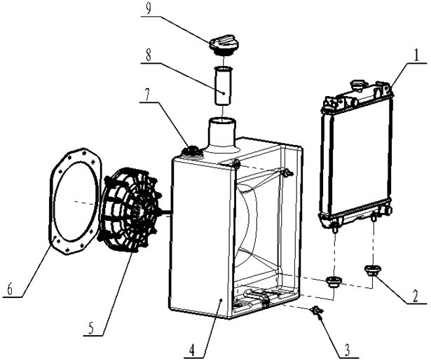 一种可储液导风罩及具备储液功能的散热器的制作方法