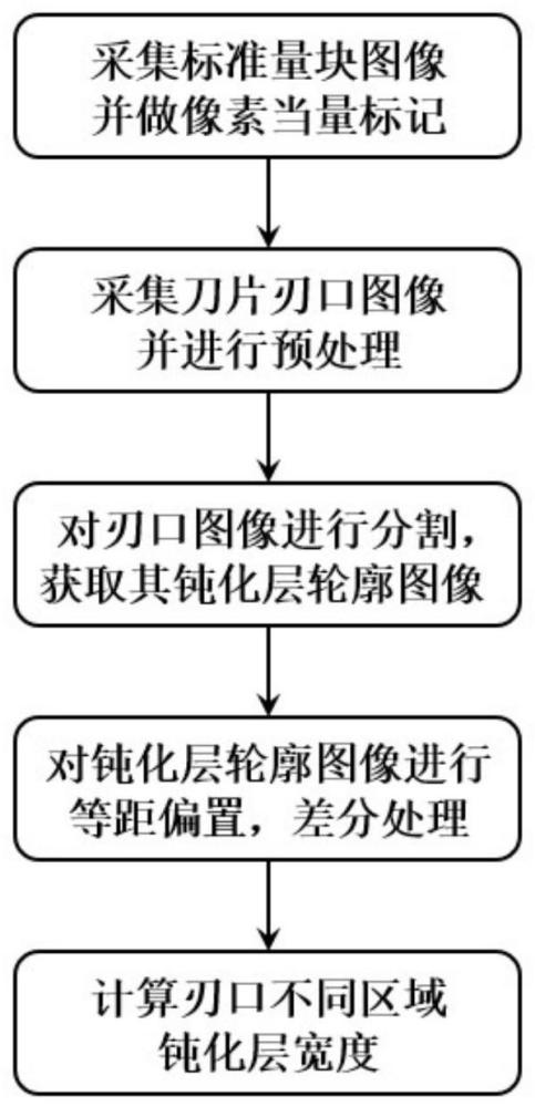 一种基于机器视觉的可转位刀片刃口钝化层宽度测量分析方法