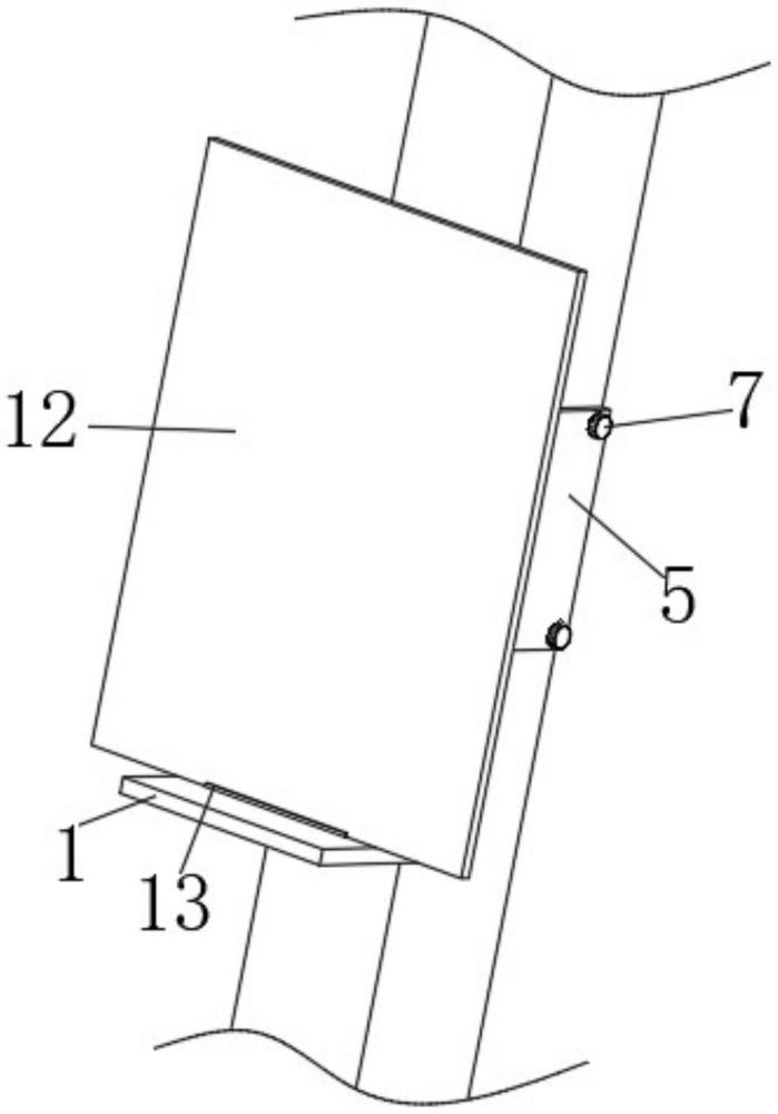 码头用显示屏安装结构的制作方法