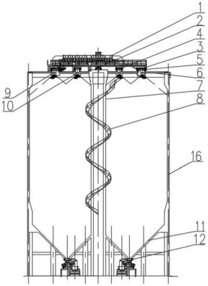 一种焦炭缓冲布料储存装置及其工作方法与流程