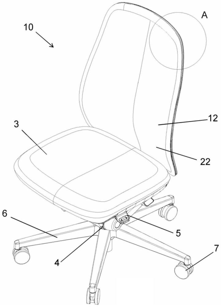 用于座椅的背部支承件的制作方法