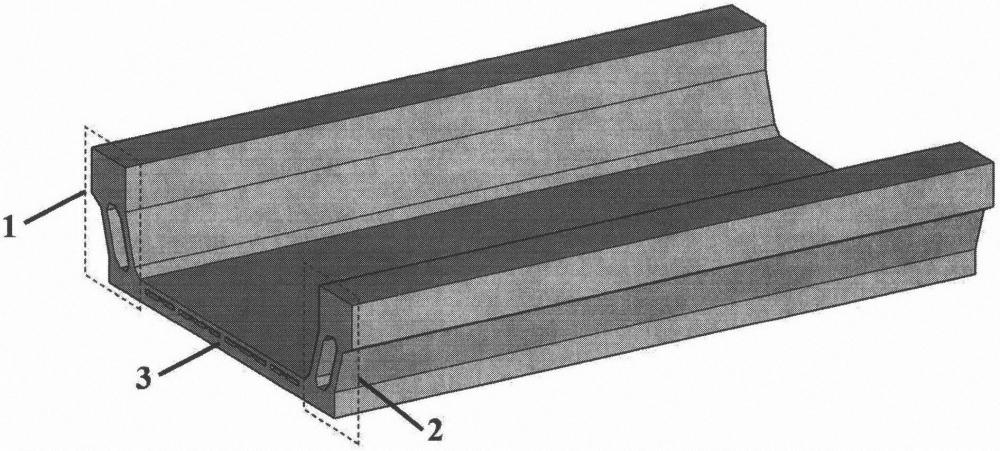 锯齿空心道床板槽型梁